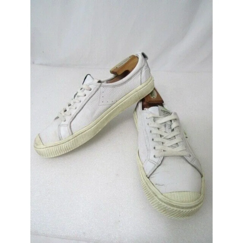 Cariuma White Leather Lace Up Skate Sneakers Shoes Mens 10